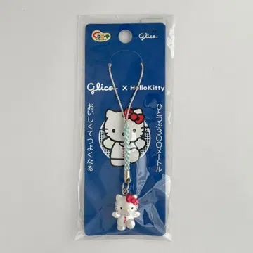 헬로키티 2008년 glico 글리코 스트랩 부적 한정판