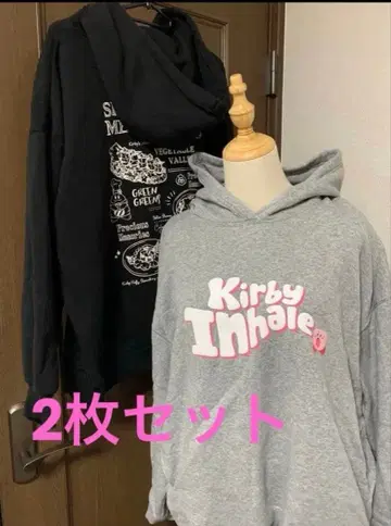 GU 별의 커비 후드 맨투맨 커비 카페