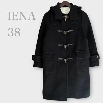 이에나 더플 코트 울 혼방 블랙 M 겨울 아우터 통학