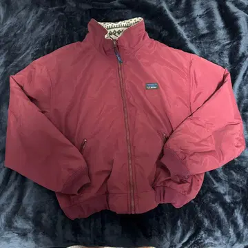 LL Bean 버건디 나일론 자켓