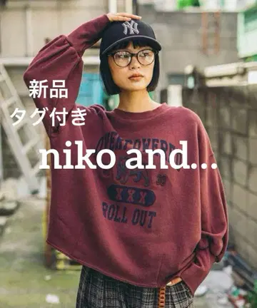 택 포함 새상품 마톤 슬리브 맨투맨 풀오버 보르도