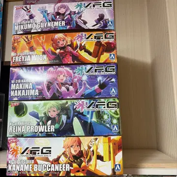 마크로스 델타 프라모델 5개 세트 아오시마 지크프리트