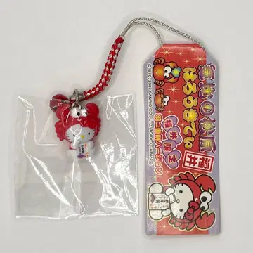 헬로키티 2007년 후쿠이 하부타에모치 스트랩 족자