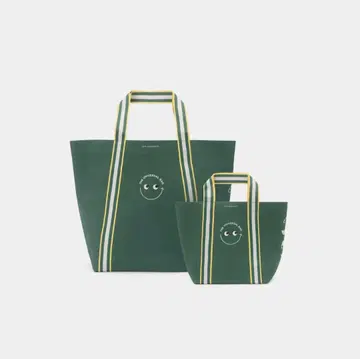 아냐 내셔널 린넨 미니 에코백 그린