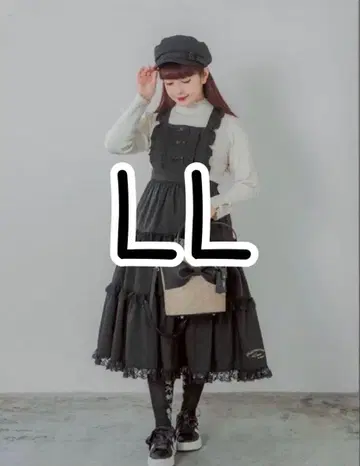 2WAY 밤색 크림 점프 스커트 아오키 미사코 시마무라 콜라보 블랙