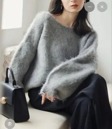 anuans 2way 알파카 혼방 니트 풀오버