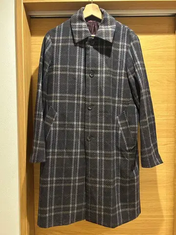 tk. 다케오 키쿠치 체스터 코트 체크 무늬