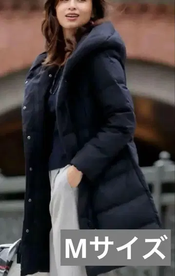 PLST 플라스테 다운 코트 롱 코트 후드 블랙 M