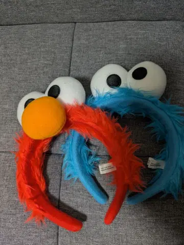 유니버셜 머리띠 엘모 쿠키 몬스터 2개 세트