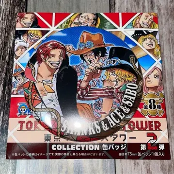 도쿄 원피스 타워 컬렉션 캔뱃지 샹크스&에이스&사보