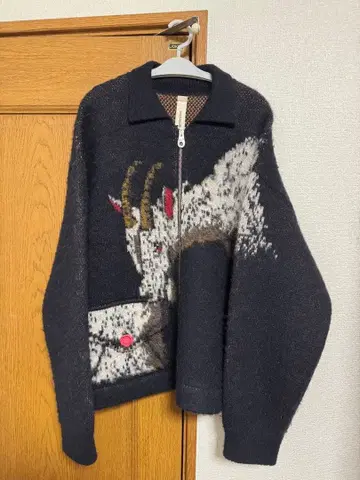 신야코즈카 더블 지퍼 니트 야기