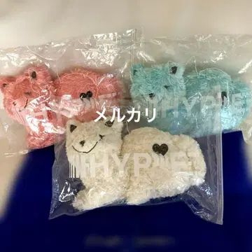 요네즈켄시 리이슈 고양이 화이트 민트 핑크 3마리 세트