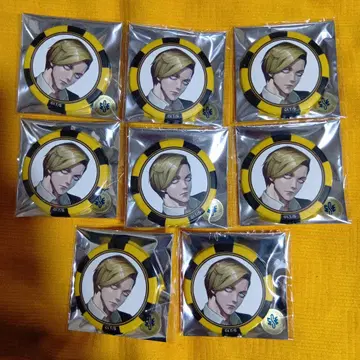 쟝켓토뱅크 사자신 케이이치 매트 캔뱃지 8개 세트 메디코스