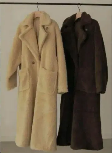 louren volume boa coat 로렌 보아 코트 브라운