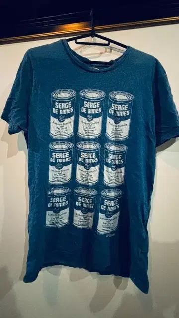 Denime 캔 프린트 빈티지풍 T셔츠