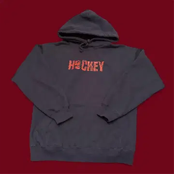 [ 구제 의류 ] HOCKEY 후드티 후디 네이비 x 오렌지 L 사이즈