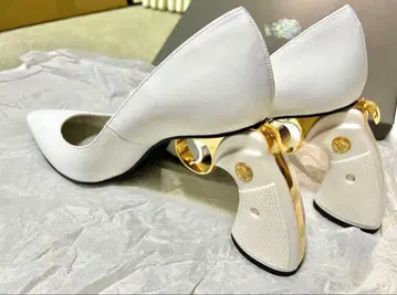 hazama 매혹적인 힐 펌프스 화이트 23.0cm