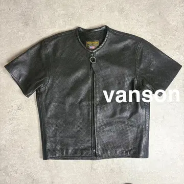 컨디션 최상 반손 vanson 가죽 반팔 자켓 L 미국 USA제