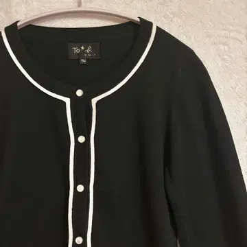 To b. by agnes b. 코튼 100% 바이컬러 가디건