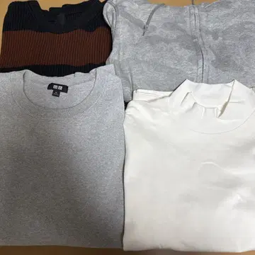 유니클로 후드티 니트 하이넥 H&M 스웨터 4벌 묶음 판매