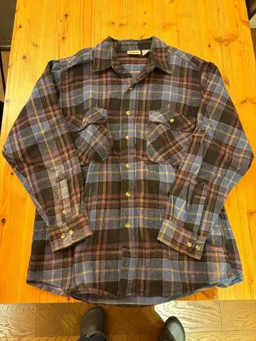 파이브 브라더 체크 무늬 플란넬 셔츠 L 사이즈