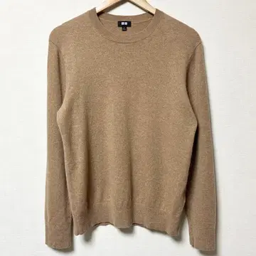 컨디션 최상 UNIQLO 캐시미어 100% 크루넥 스웨터 베이지 M