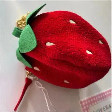 페이러 스트로베리 도트 참 파우치