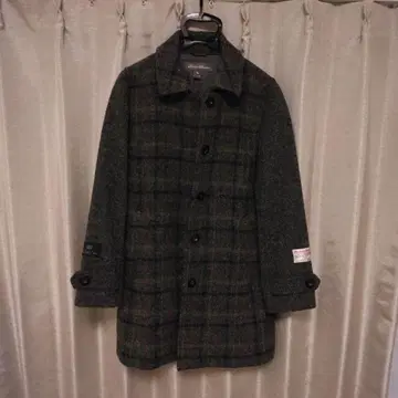 미사용 해리스 트위드 Harris Tweed 체크 코트 사이즈 PS