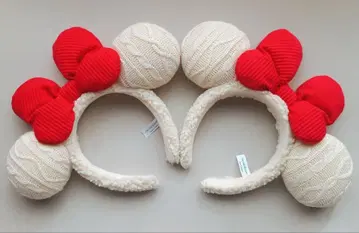 당일 발송 디즈니 크리스마스 니트 머리띠 미니 릴린린 보아