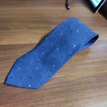 dunhill 넥타이 네이비 도트 무늬