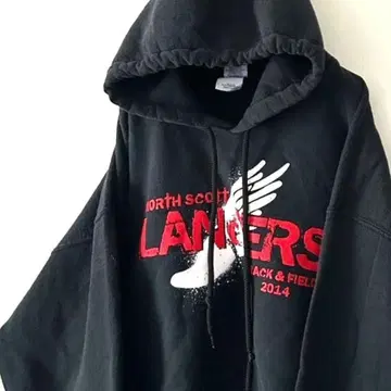 길단 랜서스 맨투맨 후드티 L 블랙 구제 의류