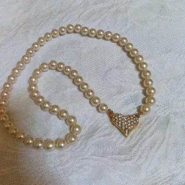 빈티지 새상품급 nakagawa tokyo 하트 펄 목걸이