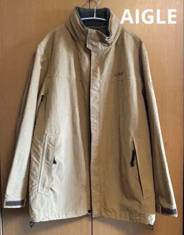 AIGLE ACTIMUM 마운틴 후드티 L 사이즈 베이지 카키