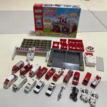 토미카 타운 사운드 라이트 소방서 긴급 차량 19대 묶음 판매