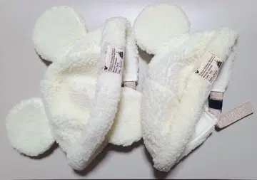 당일 발송 디즈니 미키 보아캡 2개 화이트 화이트 복슬복슬