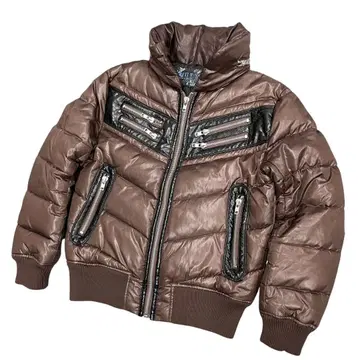 남성용 다운 자켓 퀼팅 짧은 기장 블루종 (L) Y2K 헤이세이