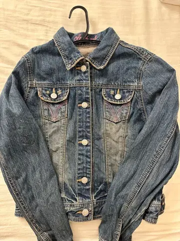 데님 자켓 프론트 포켓 부착