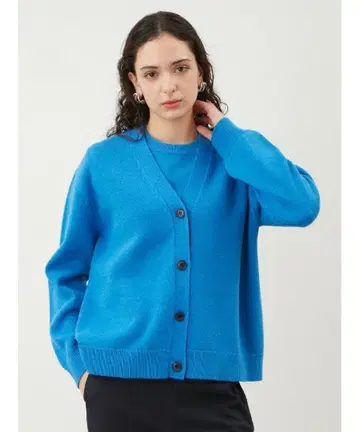 [mila owen] 미들 게이지 앙상블 V넥 가디건