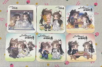 이하와 그의 백묘사존 애니메이트 특전 코스터 6종 세트