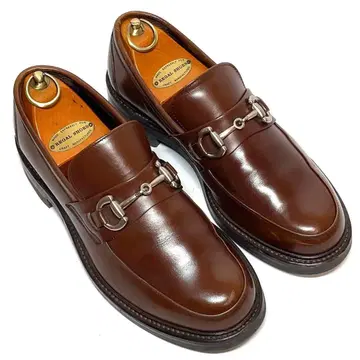 REGAL 리갈 실버 비트 로퍼 브라운 24 남성용 가죽 신발