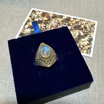 비쥬맘 레인보우 문스톤 반지 프리 사이즈