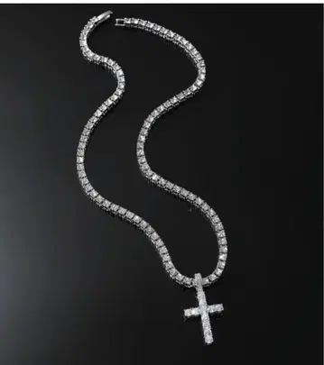 테니스 체인 실버 목걸이