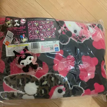 산리오 캐릭터즈 갸루라비 큰 담요와 마스코트 쿠로미