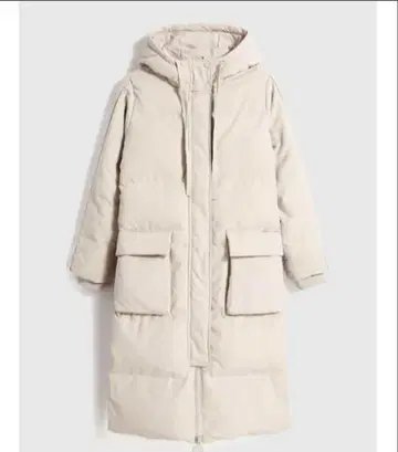 GAP 화이트 롱 다운 자켓 퍼퍼 자켓