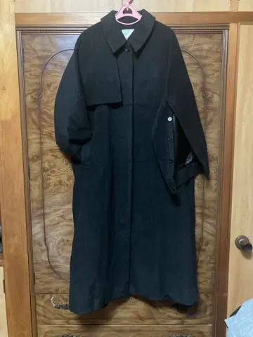 HARE 블랙 롱 코트