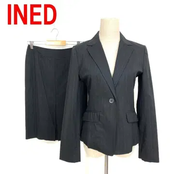 A5593 이네드 스커트 정장 세트 울 스트라이프 블랙 79