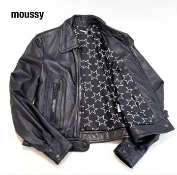 moussy 블랙 라이더 자켓