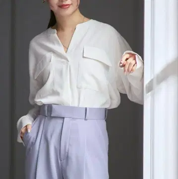 NOBLE 워크 디테일 드레이프 셔츠