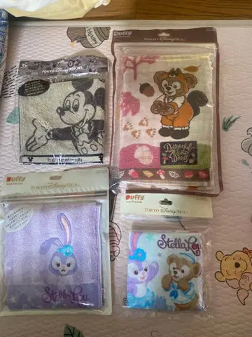 도쿄 디즈니 리조트 미키 닷피 스텔라 루 타월 4장 세트