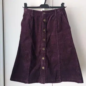 [SLOBE IENA] 와인 레드 코듀로이 A라인 스커트